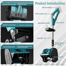 2-Battery Cordless Snow Blower, Electric Snow Shovel Clearing Path, Adjustable Handle for Easy Storage, Ideal for Driveway, Deck, Patio, Farm