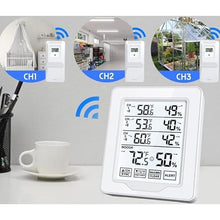 ASWRTYJO ABS Indoor Outdoor Digital Large Screen Touch Alarm Monitoring Temperature Humidity Meter