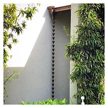 LZPHGB Rain Chain, Rain Chains for Gutters for Heavy, Chain Drainage Eaves Decoration Falling Water Temple Villa Gutter Trough Copper Bell Guide Diversion Ditch for Exterior Gutters,T 2.6m