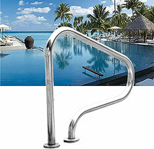 MSHOSAC Swimming Pool Safety Hand Rail Pool Hand Railp Cover, 304 Stainless Steel Pool Handrails 440 LBS Load Capacity Swimming Pool Rail - Easy Mount (Thick 1mm) ()