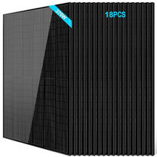 SUNGOLDPOWER 18pcs 370W Solar Panels Monocrystalline, Grade A Solar Cell, Waterproof IP68, High Efficiency Solar Panel On/Off Grid Supplies for Charging Station, Household, Marine, RV, Tiny House
