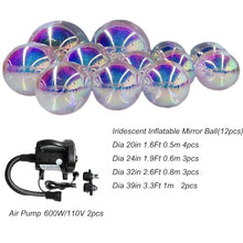 YBZCHLM Giant Inflatable Mirror Ball Set with Air Pump - Iridescent (12pcs)
