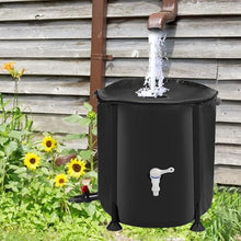 LumaGrove Rainwater Tank with Stand & Tap–Efficient Rainwater Harvesting System for Garden Includes Zippered Cover Blue Water Barrels & Complete Kit(100 X 98 Cm/750 L,Noir)