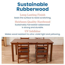 ECR4Kids Rectangular Hardwood Table and Chair Set Dark Walnut