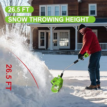 Ant-Link Electric Snow Shovel, 13.2“ 40V 4.0Ah Cordless Snow Blower, Battery Powered Snow Thrower with Directional Plate & Adjustable Front Handle, with 13.2'' Width, 8'' Depth, 26.5FT Throw Distance