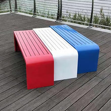 ARMERI Outdoor Garden Benches, Sunbathing, Park Bench, Patio, Pool, Lawn, Outdoor Furniture, Backless Metal Bench, Patio Park Bench for Outdoor Beach,Black,150x40x45cm