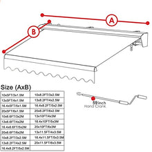 Retractable Patio Awning, Manual Deck Awning Sunshade Shelter With Crank Handle And Water-Resistant Polyester, Retractable Canopy For Yard, Porch, Balcony ( Color : Orange , Size : 10x8.2FT/3x2.5M )
