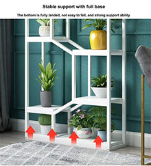 OJKJGYTF Indoor Plant Stand Metal Plant Stand,Multipurpose Flower Shelves Storage Organizer Display, for Indoor Outdoor Garden Balcony,D,100×25×130cm