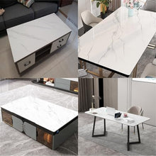 Tempered Glass Table Top, Rectangle Design, Tempered Glass Table Top with Marble Design, Easy-Clean, Scratch-Resistant, Durable, Versatile Use for Dining, Coffee, Or Garden Tables(D,100x100cm)