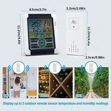 PATINS Digital Weather Station, Indoor Outdoor Thermometer, Barometer, Hygrometer, Alarm Clock, Temperature Monitor, Snooze Function, 100m Reception Range