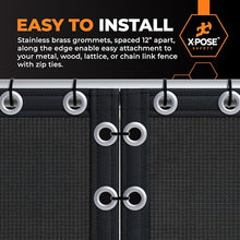 Xpose Safety Privacy Fence Screen 4’ x 50’ (72 Pack) – Bulk Full Pallet – Heavy Duty Black Mesh with 90% Visibility Block, UV Protection – Includes Cable Ties for Garden, Yard, Nursery, Kennel,Dog Run