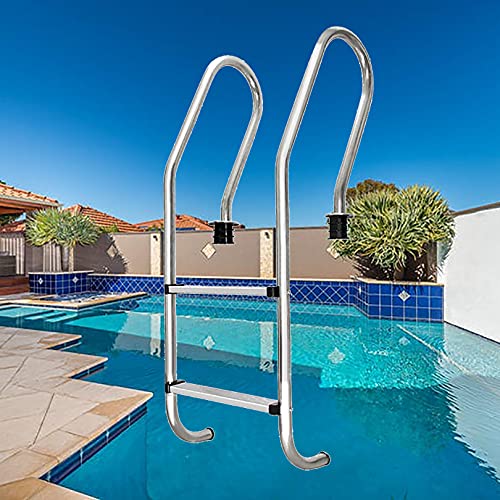 Etsuosy Pool Ladder for In Ground Pools, 304 Stainless Steel, 2-Step with Anti-Slip Pedal, 54 Inch, 440 lbs Load Capacity