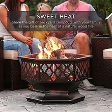 Outdoor Fire Pit Wood Burning Fireplace Patio Backyard Heater Steel Firepit Bowl Heavy Steel 24", H