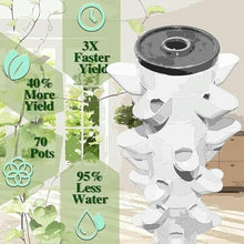 YAFODUTE 45 Pods Garden Hydroponics Growing System Smart Garden Planter Vertical Hydroponics Tower with LED Timed Grow Light, Germination Aeroponics Growing Kit with Hydrating Pump,Adapter//1pc