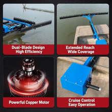 48v Electric Weed Razor Aquatic Lake Weed Cutter 59"Single Blade No Battery