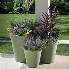 Crescent Garden Madison Planter Double-Walled Plant Pot 34-Inch Mocha