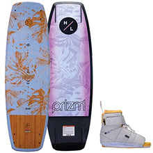 Hyperlite Prizm Womens Wakeboard 139 W/Viva Bindings Blue/Wood Grain 139cm/(8-11)