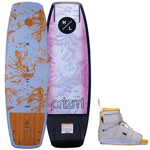 Hyperlite Prizm Womens Wakeboard 139 W/Viva Bindings Blue/Wood Grain 139cm