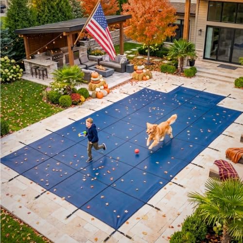 Freetime Fun 16'x 36' Inground Pool Mesh Safety Cover 16 Year Full Warranty
