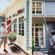 ZGLINMZ Long Window Cleaning Pole Cleaner Kit, Extendable Swimming Pool Brush w/Adjustable Head, for Cleans Walls, Tiles & Floors, Photovoltaic & Solar Panels (One Color 5.4m/17.7ft)