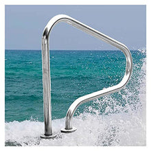 Pool Handrail,31.5x31.5In Swimming Pool Stair Rail, 304 Stainless Steel Stair Pool Hand Rail Rated 300lbs Load Capacity, Pool Rail with Quick Mount Base Plate, and Complete Mounting Accessories