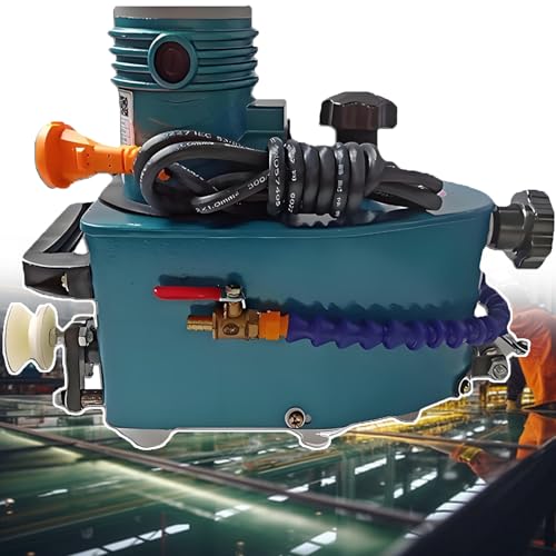 DIY Electric Small Glass Edge Trimmer Machine,800W Portable Electric Edger with Round/Straight Grinding Modes, 8000 RPM & Water Cooling for Chip-Free Results on Glass/Tile 10mm