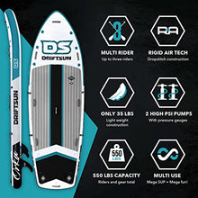 Driftsun Inflatable Paddle Board Teal 12ft x 45in Extra Wide Stand Up SUP Package