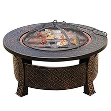 SLGGPJBU Outdoor Fire pit Bonfire Wood Burning Patio Grill Firepit for Outside Grill CharSmokeless Grill with Spark Screen Poker and Fireplace Cover Stove Grill