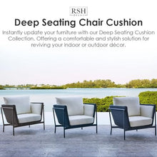 RSH DECOR: Sunbrella Deep Seating Cushion with Pillow Back | 26” x 30” Seat | Water and Fade-Resistant Performance Fabric | Outdoor Chair Cushion Set for Patio Furniture | Spectrum Dove - Made in USA