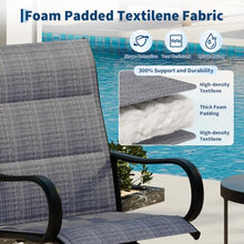 Garvee Patio Swivel Chair Set of 8 Outdoor Dining Chair Padded Mesh Blue