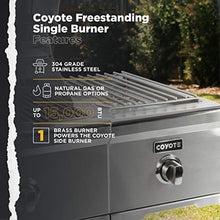 Coyote Freestanding Single Side Burner, Natural Gas - C1CSBNG