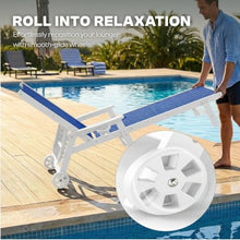 Outdoor HDPE Chaise Lounge Chairs Set of 4, Textilene Pool Loungers