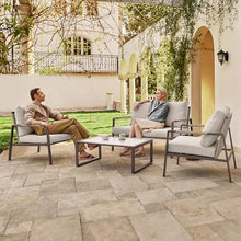 EAST OAK 4-Piece Patio Furniture Set Waterproof with Thick Cushions Apricot