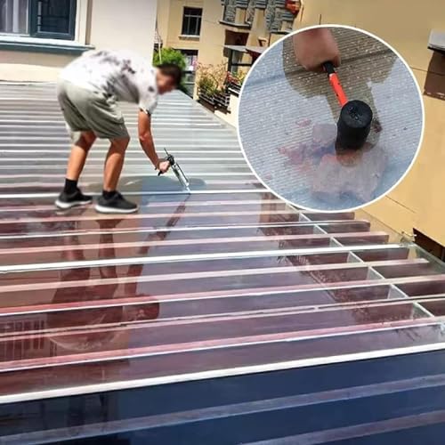 Polycarbonate Sheets All-Weather Outdoor Greenhouse Covering, Plastic Roofing Sheets Rainproof Insulation Protection(1.56x1146m)