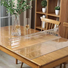 QUANGJN Clear Table Protector 1.5mm Thick Custom Size Transparent PVC Tablecloth for Home Dining Kitchen Office Desk Clear Table Cover,A-140x360cm