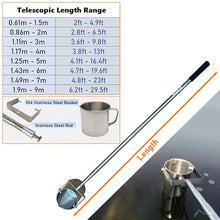 ZREVSB Water Sampling Kit with Telescopic Pole and Dual Scale Beaker for Environmental Testing in Lakes, Rivers, Pools (500ml 2.8ft)