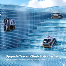 Sat40 Sonar Navigation Pool Vacuum for Inground Above Ground Pools, Climb Stairs Pool Cleaner with 4 Modes, Powerful Suction, Self-Parking, Wall&Waterline Cleaning Pool Robot, Clean Up to 2150 Sq.Ft