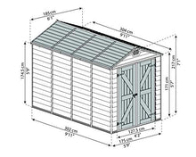Palram - Canopia SkyLight 6' x 10' x 7' Backyard Outdoor Storage Shed, Tan