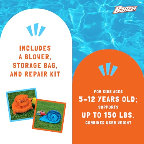 BANZAI Rapid Falls Inflatable Water Slide Park Multicolor