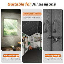 Jocoevol Heavy Duty Storage Shed, 8x15FT Resin Outdoor Shed for Backyard