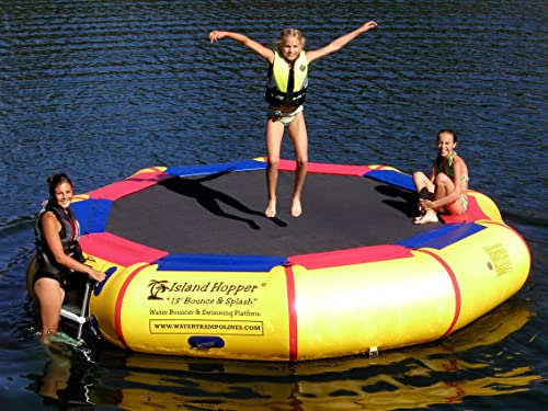 Island Hopper 13' Bounce N Splash Padded Water Bouncer Yellow