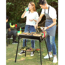 Barbecue Desk Portable Travel Folding Tall Barbecue BBQ Charcoal Grill with Independent Charcoal Tank and Seasoning Basket for Camping Picnic Outdoor，black - 28.7 X 14.6'' X 32.3" Tabletop Barbecue"
