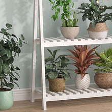 Modern Rustic Flower Rack Multi-specification Flowerpot Stand Anti-corrosion And Moisture Resistant Plant Display Rack Hangable Flower Pot Ladder Frame Wooden Plant Trellis For Patio Balcony