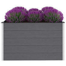 Garden Raised Bed WPC 59.1"x39.4"x35.8" Gray Self-Watering Flower Pot - White, Black, and Other