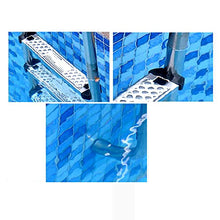 Swimming Pool Ladder Stainless Steel handrail guardrail with Three-Step Anti-Slip Pattern Large Private Swimming Pool Outdoor Entertainment Facilities (Silver 158cm)