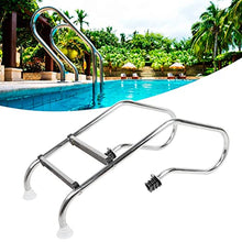 Stainless Steel Reverse Bend in-Pool Ladder for Above Ground Pools 2-Step Pool Step Ladder for Above Ground Swimming Hot Tub Bathtub Sauna or Whirlpool