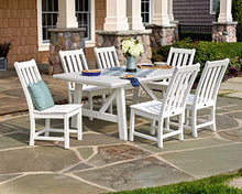POLYWOOD® Vineyard 7-Piece Rustic Farmhouse Side Chair Dining Set in Green