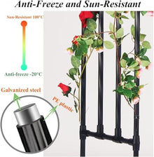 Metal Wedding Arch Heavy Duty Arched Flower Stand with Galvanized Steel Base Ideal for Weddings & Garden Decor(W250xH240cm/98x94in)