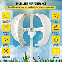 HUIZHITENGDA 5000W Vertical Axis Wind Turbine,12V-220V Alternative Energy Generator with MPPT Controller,5 Blades,24v