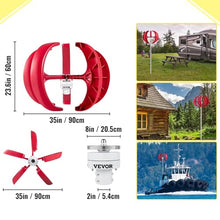 400W Vertical Wind Turbine, 12V 24V Portable Vertical Wind Power Turbine Generator Kit with Charge Controller for Garden Home,24V